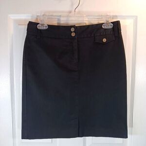 Tommy Hilfiger Black Mini Skirt Cotton Minimalist Neutral Women's Size 6